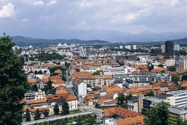 Bekijken Van Skyline Van Ljubljana Slovenië — Stockfoto