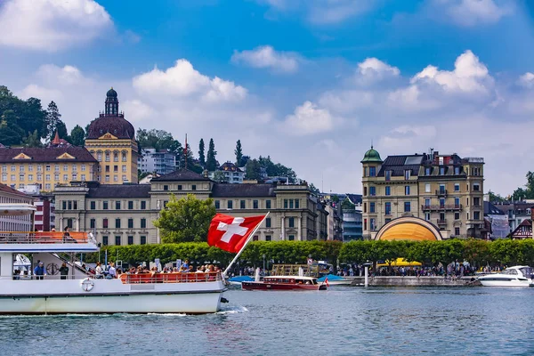 Luzern Švýcarsko Května 2018 Pohled Lucernu Jezera Luzern Hlavním Městem — Stock fotografie