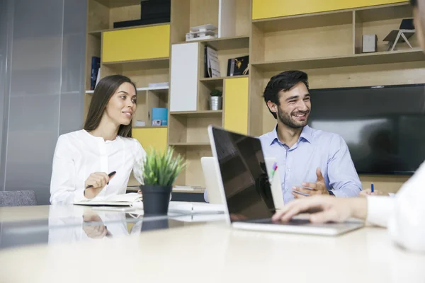 Group Young Business People Working Office — Stock Photo, Image