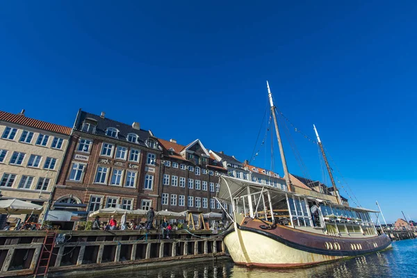 Копенгаген Дания Июня 2018 Года Nyhavn Прибрежный Развлекательный Район Xvii — стоковое фото