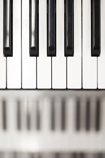 Close View Piano Keyboard — Stock Photo, Image