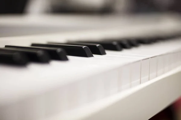 Крупним Планом Перегляд Клавіатурі Піаніно — стокове фото