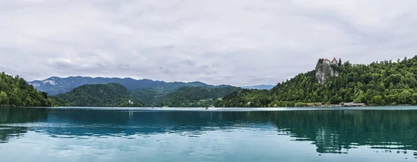 Panorámás Kilátás Bledi Szlovéniában — Stock Fotó