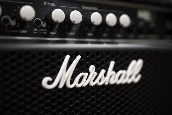 Belgrade Serbia July 2018 Detail Marshall Amplifier Belgrade Serbia Marshall — Stock Photo, Image