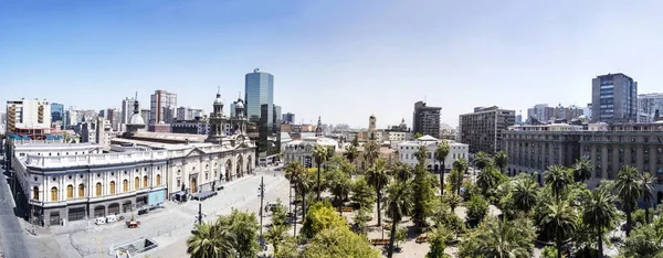 Santiago Chile Janeiro 2018 Vista Plaza Armas Catedral Metropolitana Santiago — Fotografia de Stock