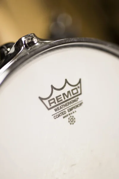 Belgrade Serbia July 2018 Detail Remo Instruments Drum Remo Inc — Stock Photo, Image