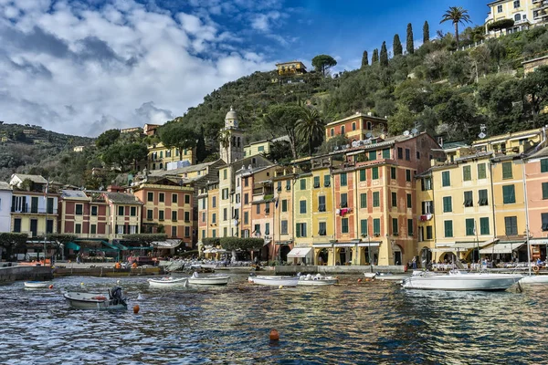 Portofino Italia Marzo 2018 Vista Mare Portofino Italia Portofino Una — Foto Stock