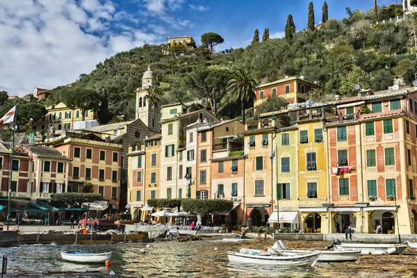 Portofino Italia Marzo 2018 Vista Mare Portofino Italia Portofino Una — Foto Stock