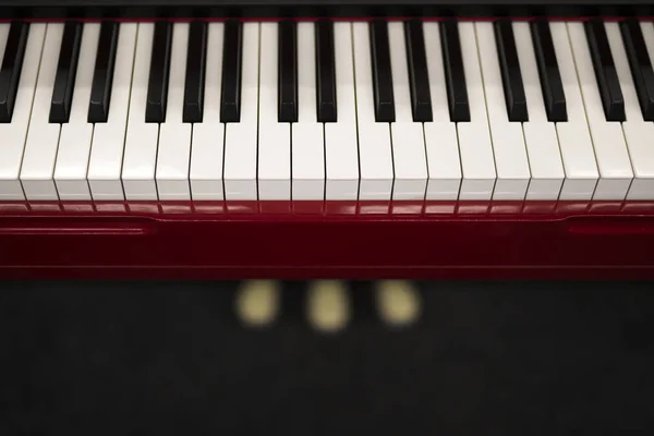 Részlet Zongora Billentyűzet Közelről — Stock Fotó
