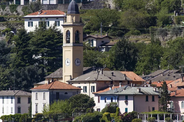 Вид Церковь Сан Джорджо Лальо Озере Комо Италии — стоковое фото