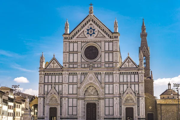 Basilica di Santa Croce (Basilica of the Holy Cross), principal Franciscan church in Florence, Italy with neo-gothic facade