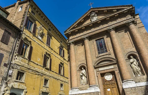 Vista Para Chiesa San Cristoforo Siena Itália — Fotografia de Stock