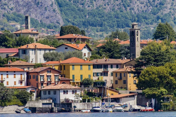 Вид Город Isola Comacina Озере Комо Италии — стоковое фото