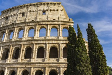 Roma, İtalya antik Colosseum detay