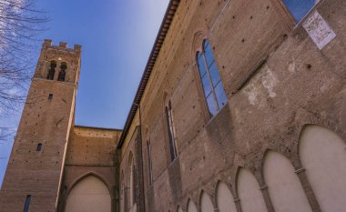 Manzaraya Basilica San Domenico Siena, İtalya