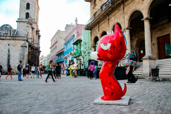 Хавана Куба Ноября 2015 Года Скульптуры Xico Площади Сан Франциско — стоковое фото