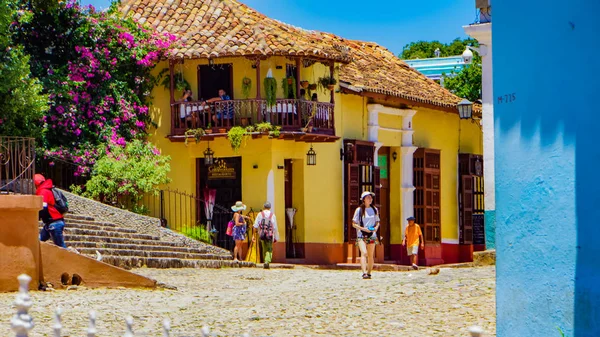 Trinidad Cuba Mei 2014 Niet Geïdentificeerde Mensen Straat Van Trinidad — Stockfoto