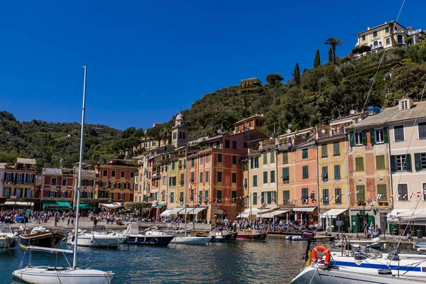 Portofino Italia Aprile 2017 Dettaglio Baia Portofino Italia Portofino Una — Foto Stock