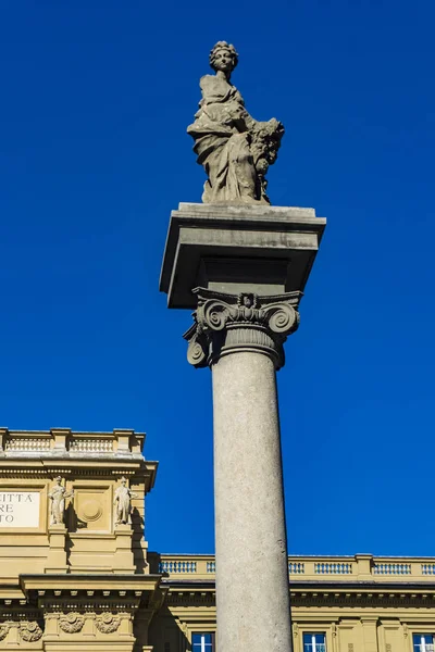 Vista Columna Abundancia Piazza Della Repubblica Florencia Italia —  Fotos de Stock