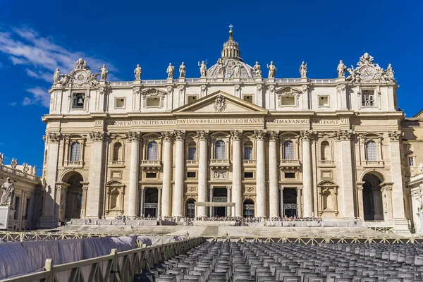 Vaticano Septiembre 2018 Detalle Basílica San Pedro Vaticano Edificio Iglesias — Foto de Stock