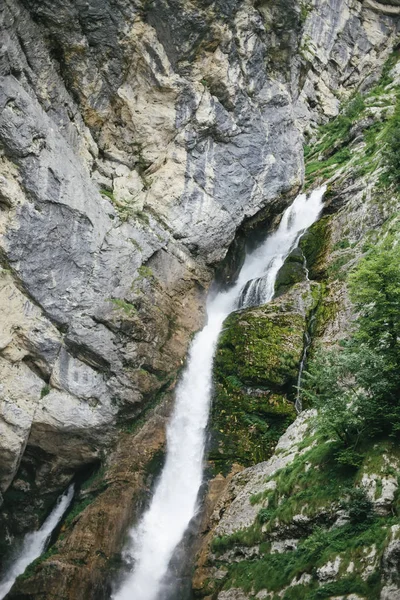 Close Cachoeira Savica Bohinj Valley Eslovênia — Fotografia de Stock