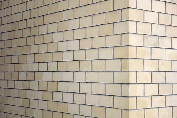 Closeup detail of the brick wall corner
