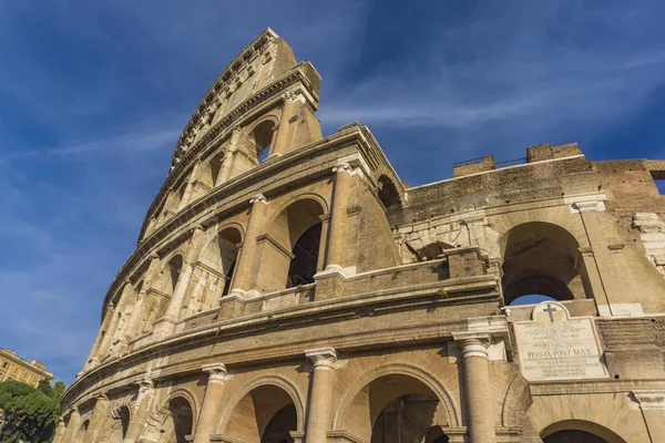 Detalhe Antigo Coliseu Roma Itália — Fotografia de Stock