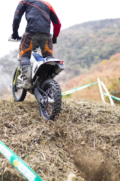 Sokobanja Serbien Oktober 2018 Unbekannter Fahrer Bei Hartem Enduro Rennen — Stockfoto