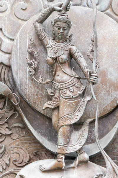 Closeup Detail Wat Traimit Bangkok Thajsko — Stock fotografie