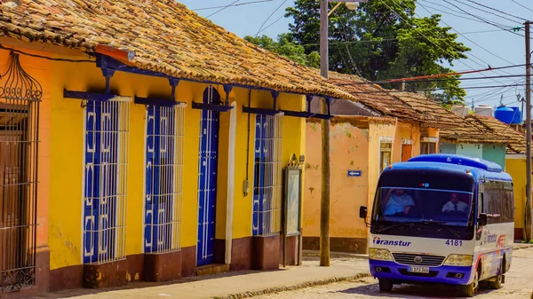 Trinidad Kuba Maja 2014 Autobus Ulicy Trynidadu Kuba Trinidad Został — Zdjęcie stockowe