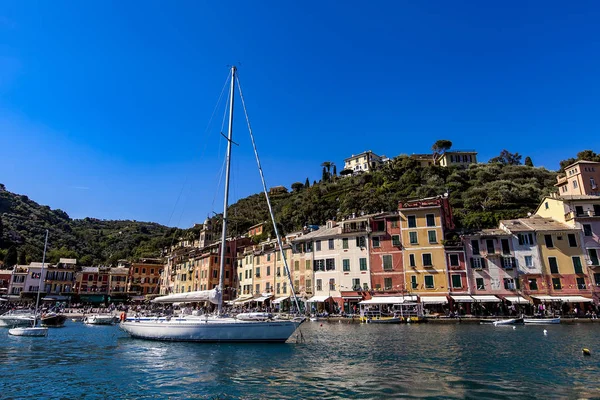 Portofino Olaszország 2017 Április Részlet Portofino Bay Olaszország Portofino Egyike — Stock Fotó