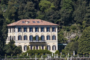 View at Villa Fontanelle in Moltrasio on Lake Como in Italy clipart