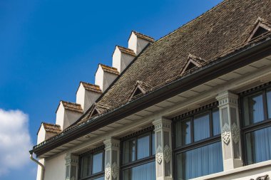 Rapperswil, İsviçre üzerinden geleneksel evin çatı detay