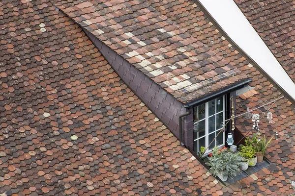 Dach Eines Traditionellen Hauses Bern Schweiz — Stockfoto