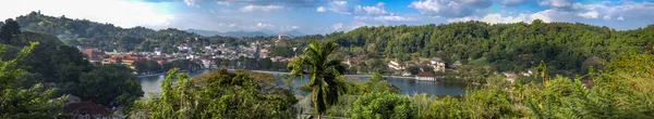 Panoramiczny Widok Lotu Ptaka Mieście Kandy Sri Lanka — Zdjęcie stockowe