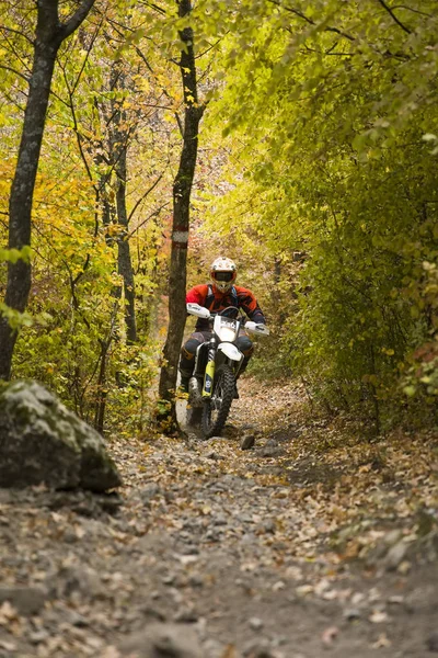 Soko Banja Serbia October 2018 Unidentified Driver Hard Enduro Race — Stock Photo, Image