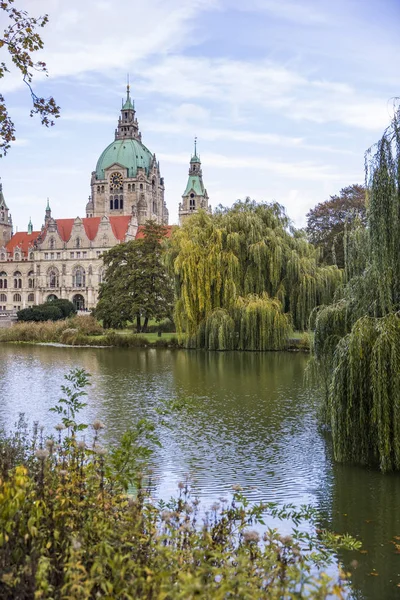 Blick Auf Das Neue Rathaus Hannover — Stockfoto