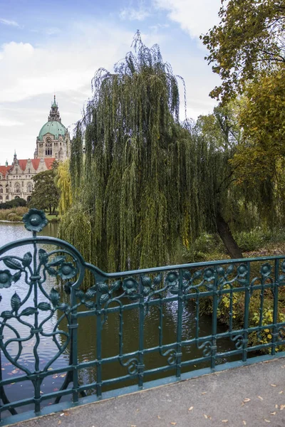 Vista New Town Hall Hanover Alemania — Foto de Stock