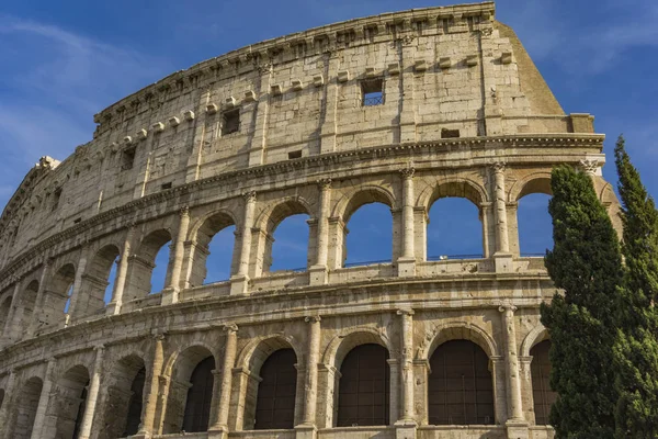 Részlet Ősi Colosseum Róma Olaszország — Stock Fotó