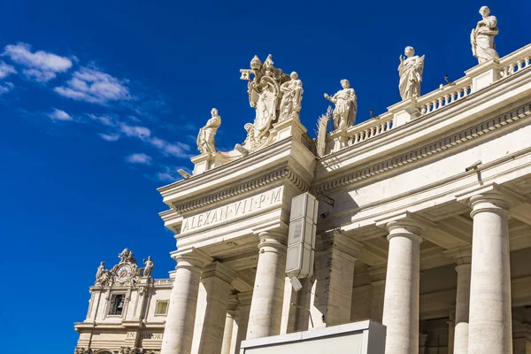 Vatikanen September 2018 Detalj Peterskyrkan Vatikanen Det Världens Största Kyrkobyggnad — Stockfoto