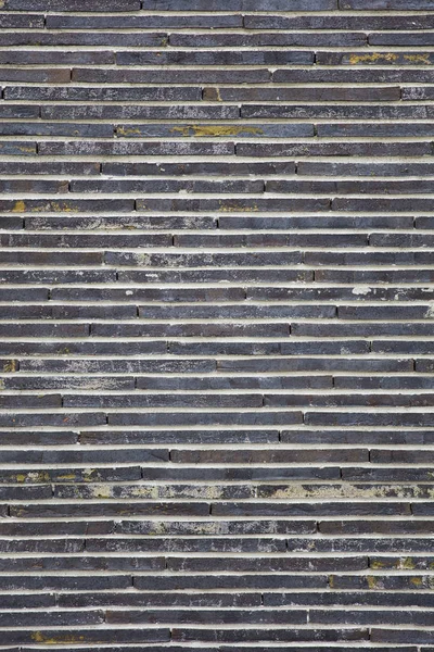 Closeup Detail Cihlová Zeď Úzkými Bloky — Stock fotografie