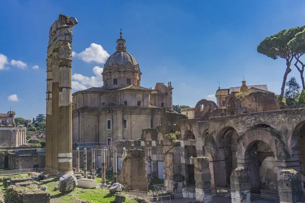 View Chiesa Dei Santi Luca Martina Rome Italy — Stock Photo, Image