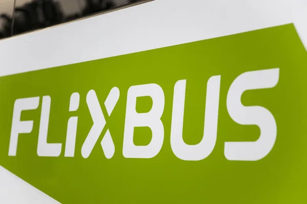 Zurich Svizzera Settembre 2018 Dettaglio Flixbus Zurigo Svizzera Flixbus Marchio — Foto Stock