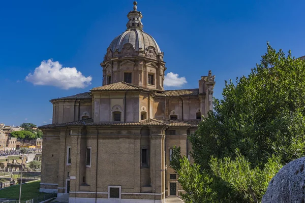 Blick Auf Die Chiesa Dei Santi Luca Martina Rom Italien — Stockfoto