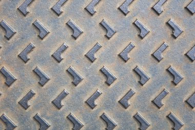 Rögar kapağının ayrıntıları metalik arkaplan