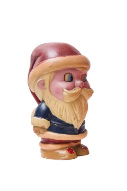 Beyaz arka plan üzerinde izole klasik Noel baba figürü