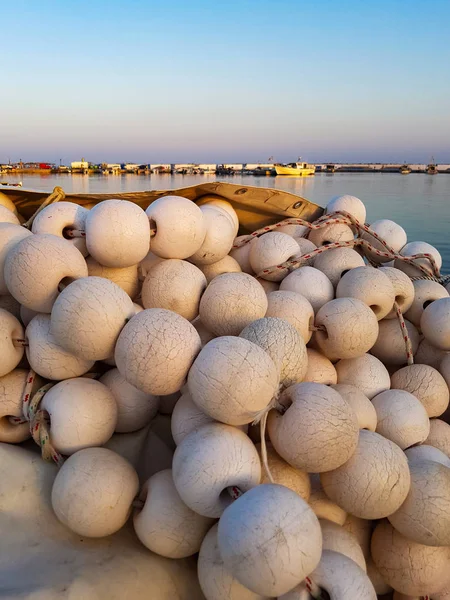 Nahaufnahme Des Fischernetzes Hafen — Stockfoto