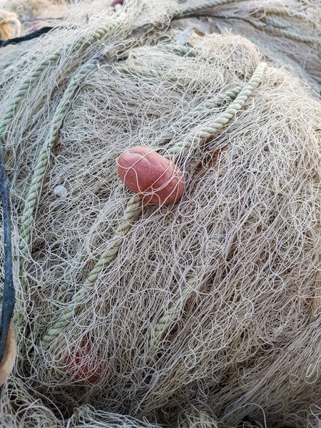 ポートで漁網のクローズ アップ — ストック写真