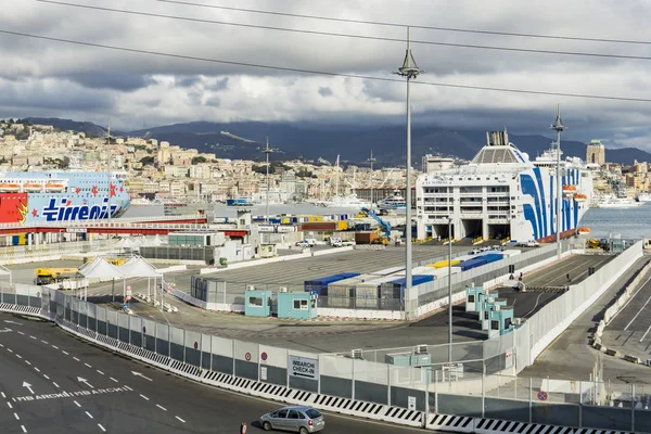 Genoa Italy March 2018 View Port Genoa Italy Port Genoa — Stock Photo, Image