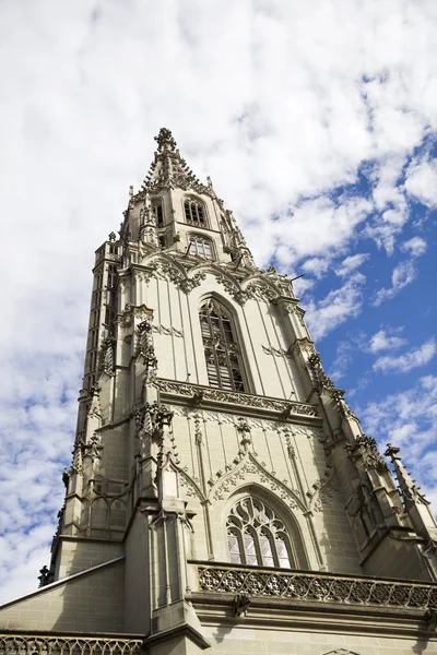 Перспективный Взгляд Бернский Собор Швейцарии — стоковое фото